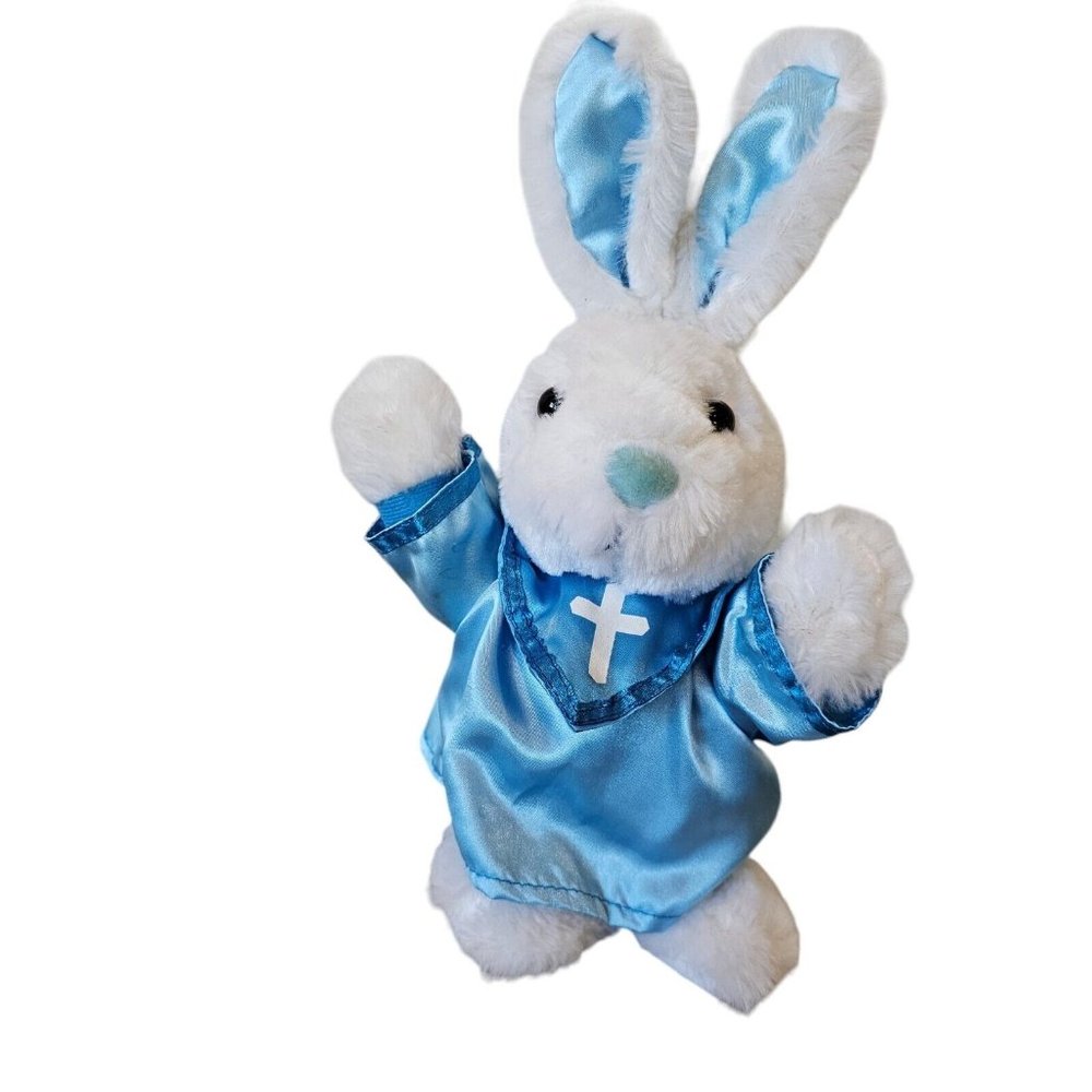 Dancing Choir Gospel White Bunny Rabbit Easter O Happy Day Musical Animated 11"